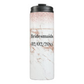 Bridesmaids Tumbler: Rose Gold Eleganz Thermosbecher (Vorderseite)
