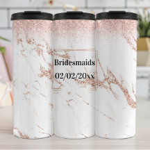 Bridesmaids Tumbler: Rose Gold Eleganz