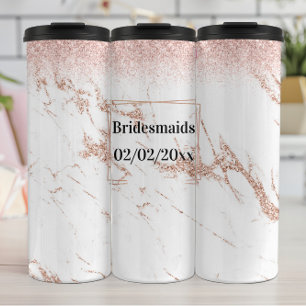 Bridesmaids Tumbler: Rose Gold Eleganz Thermosbecher