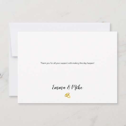 Bridesmaids Wedding Day Timeline of Events Program (Rückseite)