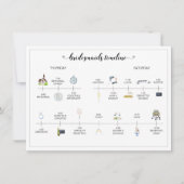 Bridesmaids Wedding Day Timeline of Events Program (Vorderseite)