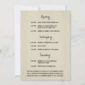 Bridesmaier Beach Weekend mit Pink Imitats Glitzer Einladung (Rückseite)