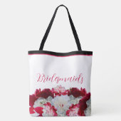 Bridesmaier florale Peonies multiplen Drucktasche Tasche (Rückseite)