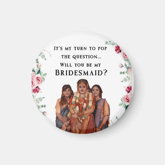 Bridesmaier Indian Wedding Magnet (Vorne)