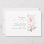 Bridesmaier Luncheon Pink Floral Brautparty Einladung (Vorderseite)