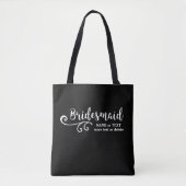 Bridesmaier Wedding Tote Bag | Fun Swirl Script Tasche (Vorderseite)
