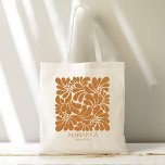 Bridesmaiergeschenke Mexican Talavera personalisie Tragetasche<br><div class="desc">Bridesmaids Geschenke Mexican fiesta talavera terracotta personalisierten Namen tote Tasche,  braun und weiß Talavera Stil Brautparty bevorzugt mit Monogramm Tote Tasche,  Papel Picado Brautparty Geschenke personalisiert Tote Tasche Senf Talavera Tote Tasche</div>