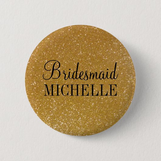 Bridesmaiknöpfe für personalisierten Glitzer Button (Vorderseite)