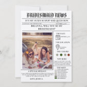 Bridesmais Vorschlag Zeitung+Informationskarte Bri Einladung (Vorderseite)