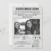 Bridesmais Vorschlag Zeitung+Informationskarte Bri Einladung (Vorderseite)