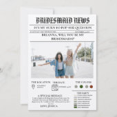 Bridesmais Vorschlag Zeitung+Informationskarte Bri Einladung (Vorderseite)