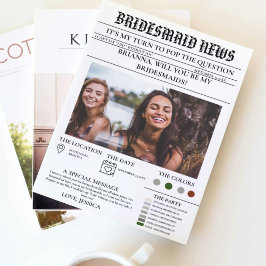 Bridesmais Vorschlag Zeitung+Informationskarte Bri Einladung