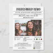 Bridesmais Vorschlag Zeitung+Informationskarte Bri Einladung (Vorderseite)