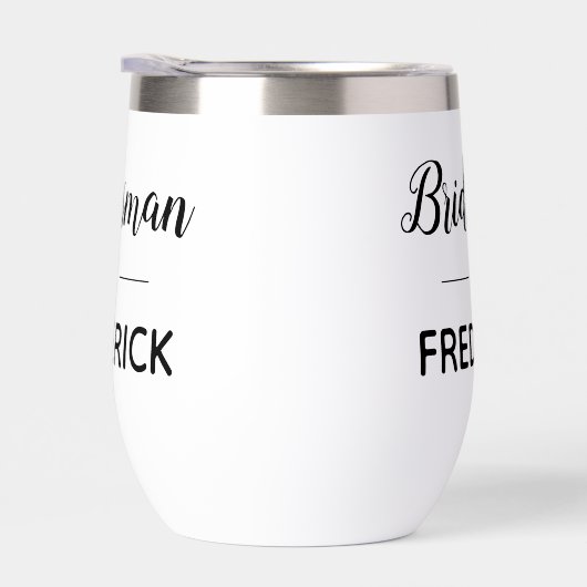 Bridesman Black Handwriting Script Wedding (Rechts)