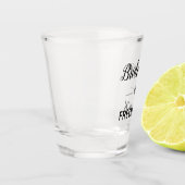 Bridesman Black Script Mit Monogramm Wedding Schnapsglas (Links)