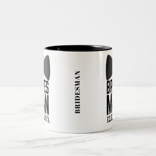 Bridesman Bow Krawatte Gastgeschenk Hochzeit Zweifarbige Tasse (Mittel)