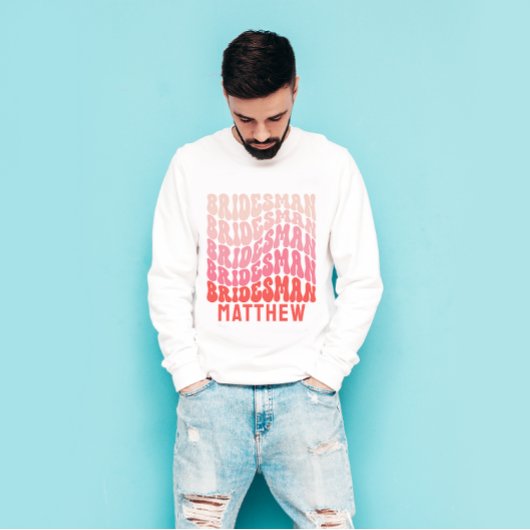 Bridesman Pink modern mädchenhaft Retro 60er Jahre T-Shirt