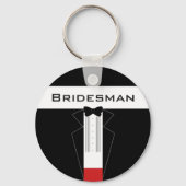 Bridesman Tuxedo Gastgeschenk Hochzeit Schlüsselan Schlüsselanhänger (Vorderseite)