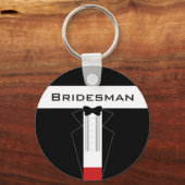 Bridesman Tuxedo Gastgeschenk Hochzeit Schlüsselan Schlüsselanhänger (Vorderseite)