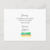 Bridesman Vorschlag Wasserfarbblöcke Einladungspostkarte (Rückseite)