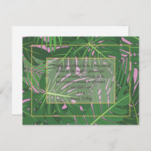 Bridesman-Vorschlagskarte Postkarte (Vorne/Hinten)