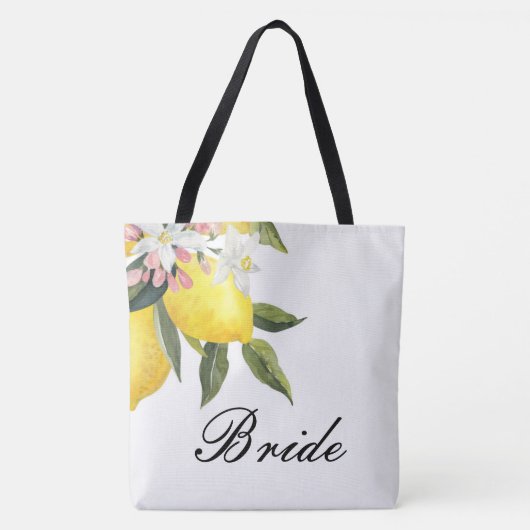 BRIDETASCHE - LEMONEN BLUMEN HOCHZEIT TASCHE (Vorderseite)