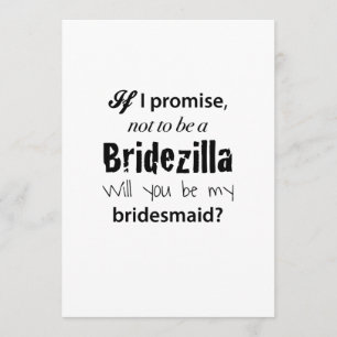 Bridezilla - Brautjungfer-Einladung Einladung