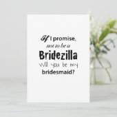 Bridezilla - Einladung von Bridesmaid (Stehend Vorderseite)