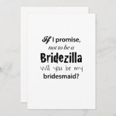 Bridezilla - Einladung von Bridesmaid (Vorne/Hinten)