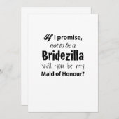 Bridezilla - Einladung zur Trauzeugin (Vorne/Hinten)
