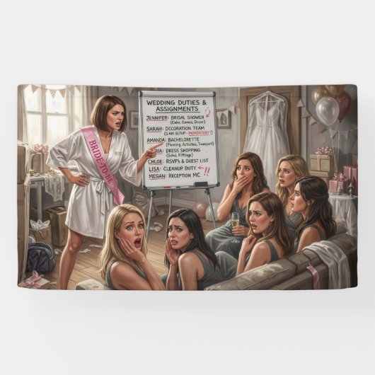 Bridezilla plant eine Hochzeit Banner (Horizontal)