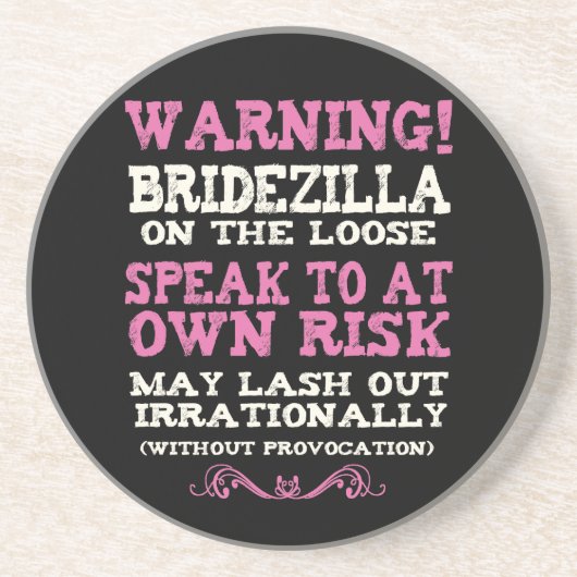 Bridezilla Sandstein Untersetzer (Vorne)