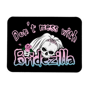 Bridezilla Skull Magnet