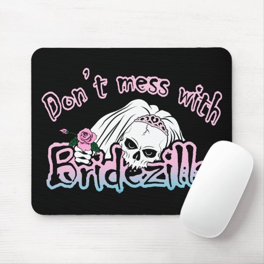 Bridezilla Skull Mousepad (Mit Mouse)