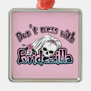 Bridezilla Skull Ornament Aus Metall