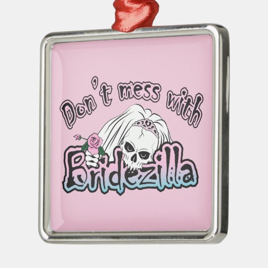 Bridezilla Skull Ornament Aus Metall (Links)