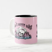 Bridezilla Skull Zweifarbige Tasse (Vorderseite Links)