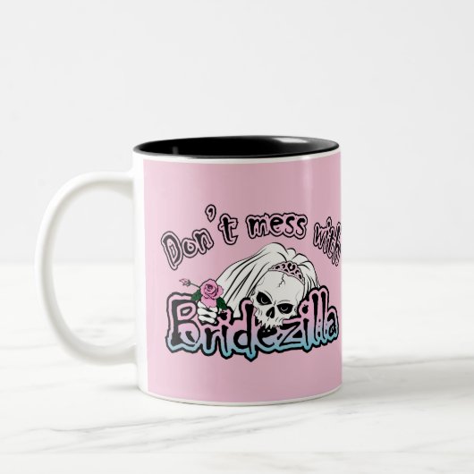 Bridezilla Skull Zweifarbige Tasse (Links)