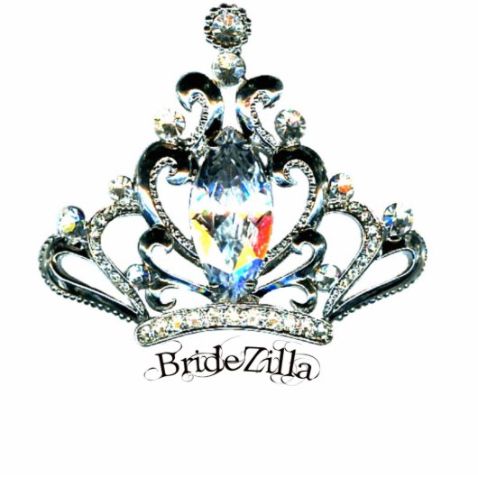 BrideZilla Tiara Skulptur Freistehende Fotoskulptur (Vorne)
