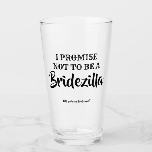 Bridezilla - Vorschlag von Funny Bridesmaid Glas (Vorderseite)