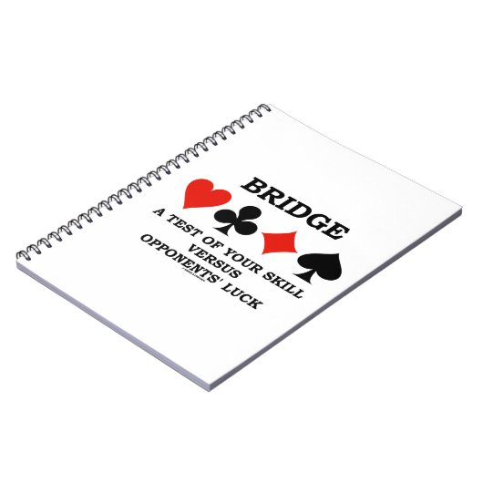 Bridge a test your Skill vs Gegner's Luck Notizblock (Linke Seite)