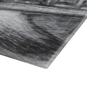 Bridge alte pencilart Monochrome Schwarz & Weiß Schneidebrett (Ecke)