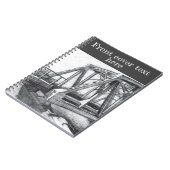 Bridge alter pencilart Monochrome Notizblock (Linke Seite)