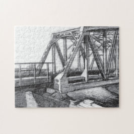 Bridge alter pencilart Monochrome Puzzle