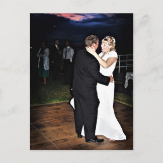 Bridge and Groom at Sunset Postcard Postkarte