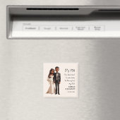 Bridge and Groom Illustration mit Liebe Zitat Magnet (In Situ (Geschirrspüler))