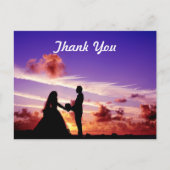 Bridge and Groom in Sunset Danke Postcard Postkarte (Vorderseite)