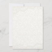 Bridge and Groom on Tandem Bicycle Wedding Invitat Einladung (Rückseite)