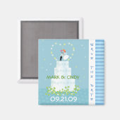 Bridge and Groom Save the Date Magnet (Vorderseite/Rückseite)