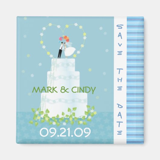 Bridge and Groom Save the Date Magnet (Vorne)